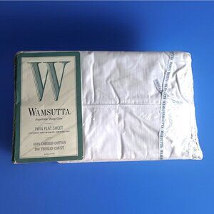 Vintage Wamsutta Twin Flat Sheet Supercale 100% Combed Cotton White USA NEW